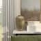 18" Gold Aluminum Brushed Vase with Hammered Top